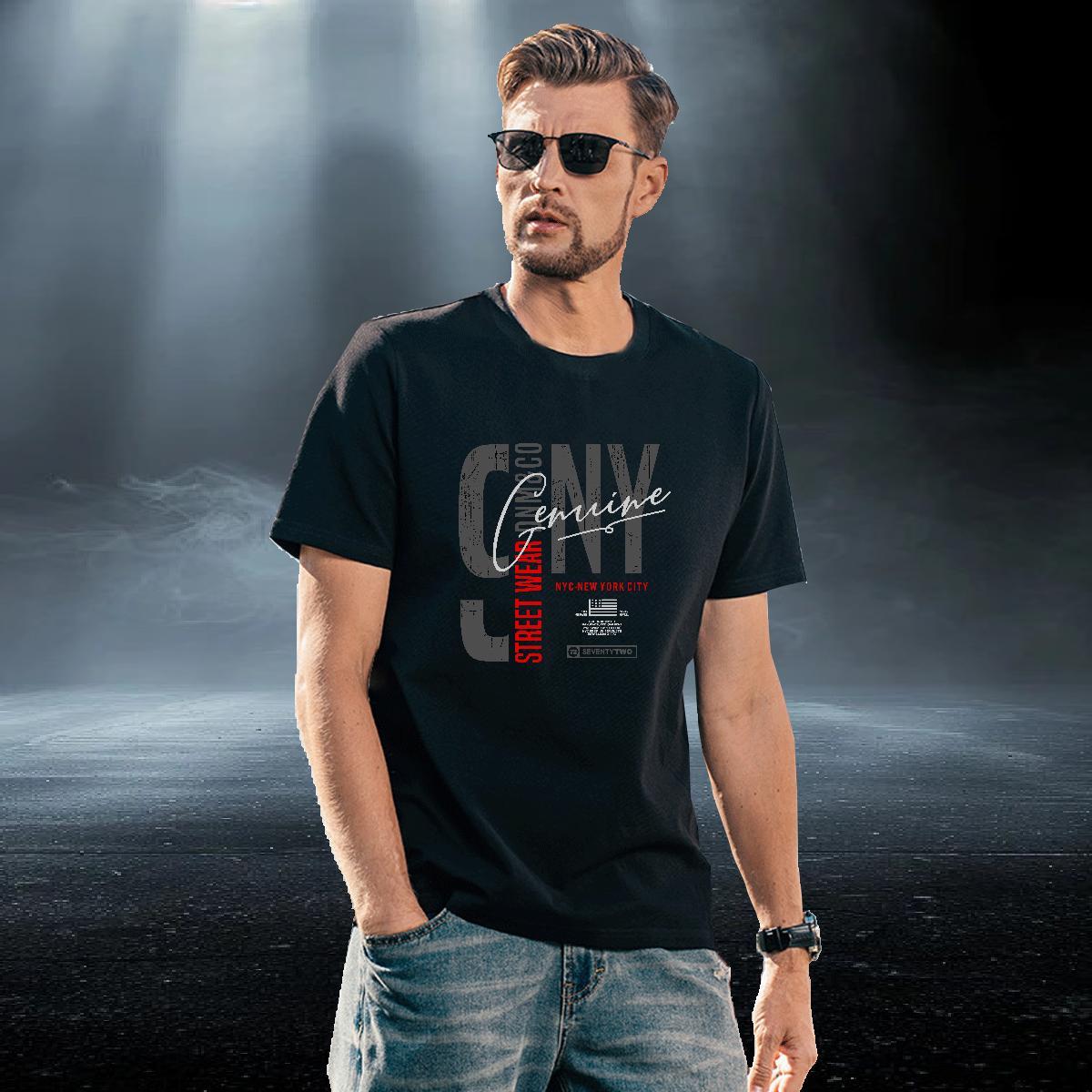 TOP Quality Men Tops Tees High Street Hip Hop 230g Cotton Customized Print Round Neck Short Sleeve letter Man T Shirts Fashion Designer Wear