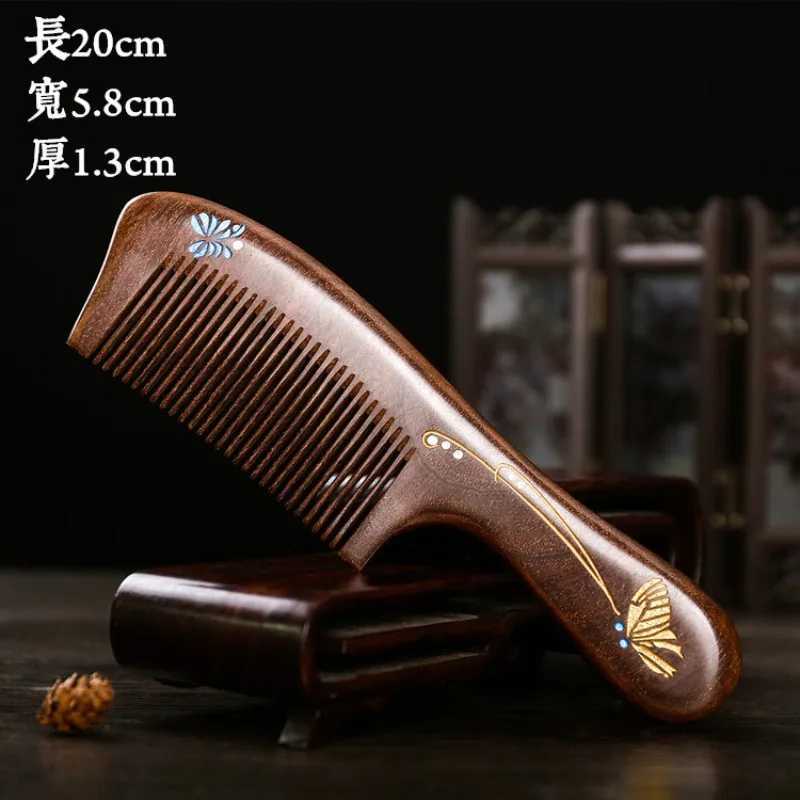 Natural Sandalwood Comb Wood Sand Dragon Waist Fragrance Anti static Long and Wide Teeth Corner Removal Home Massage Hair Tools for Women 2014New W240