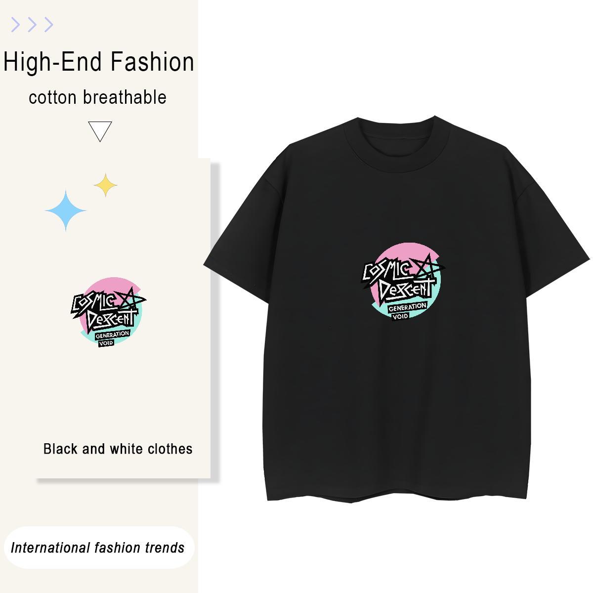 Popular Tshirt for Man Woman Anime Printing Street 230g Cotton Custom Print Plus Size Breathable Crew Neck letter Man T Shirts Fashion Tee Shirt