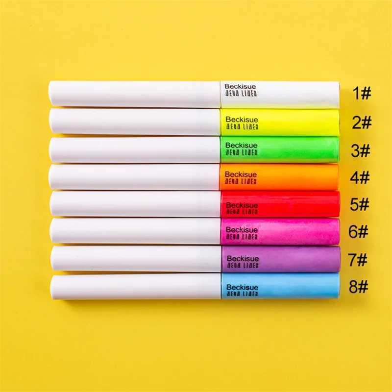 Colored Eyeliner Kit 8 Color Matte Waterproof Liquid Colorful Eye Liner Pencil Set Makeup Cosmetics Long-lasting Y240813