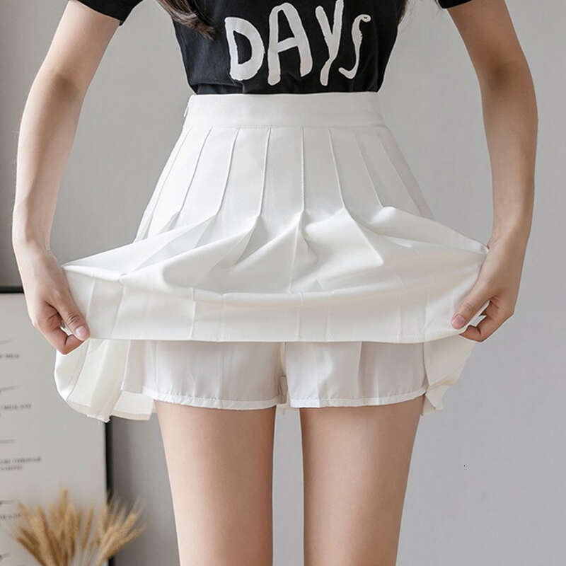 Summer Pleated Mini Women Streetwear Korean High Waist Black White Tennis Skirt Jk Kawaii Preppy Students A Line Skirts s
