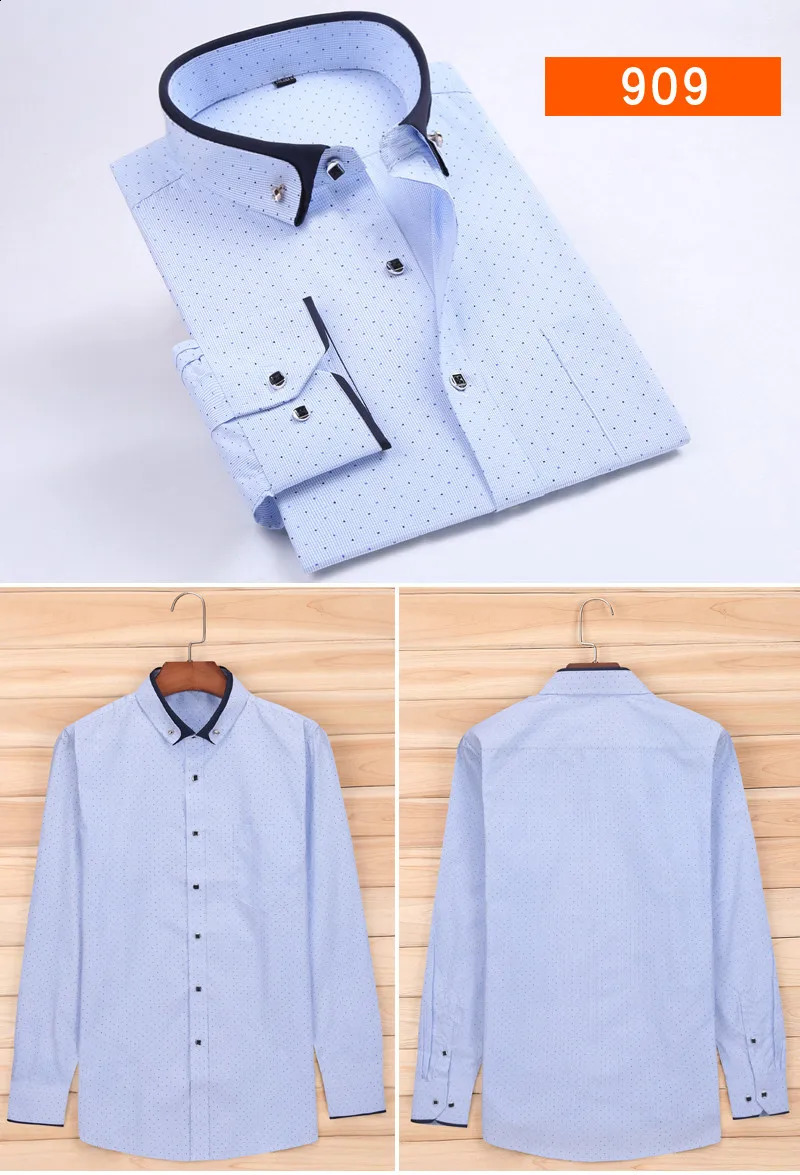 arrival Spring commercial easy care shirt male oversize long-sleeve fashion formal high quality plus size M-7XL8XL9XL 240814