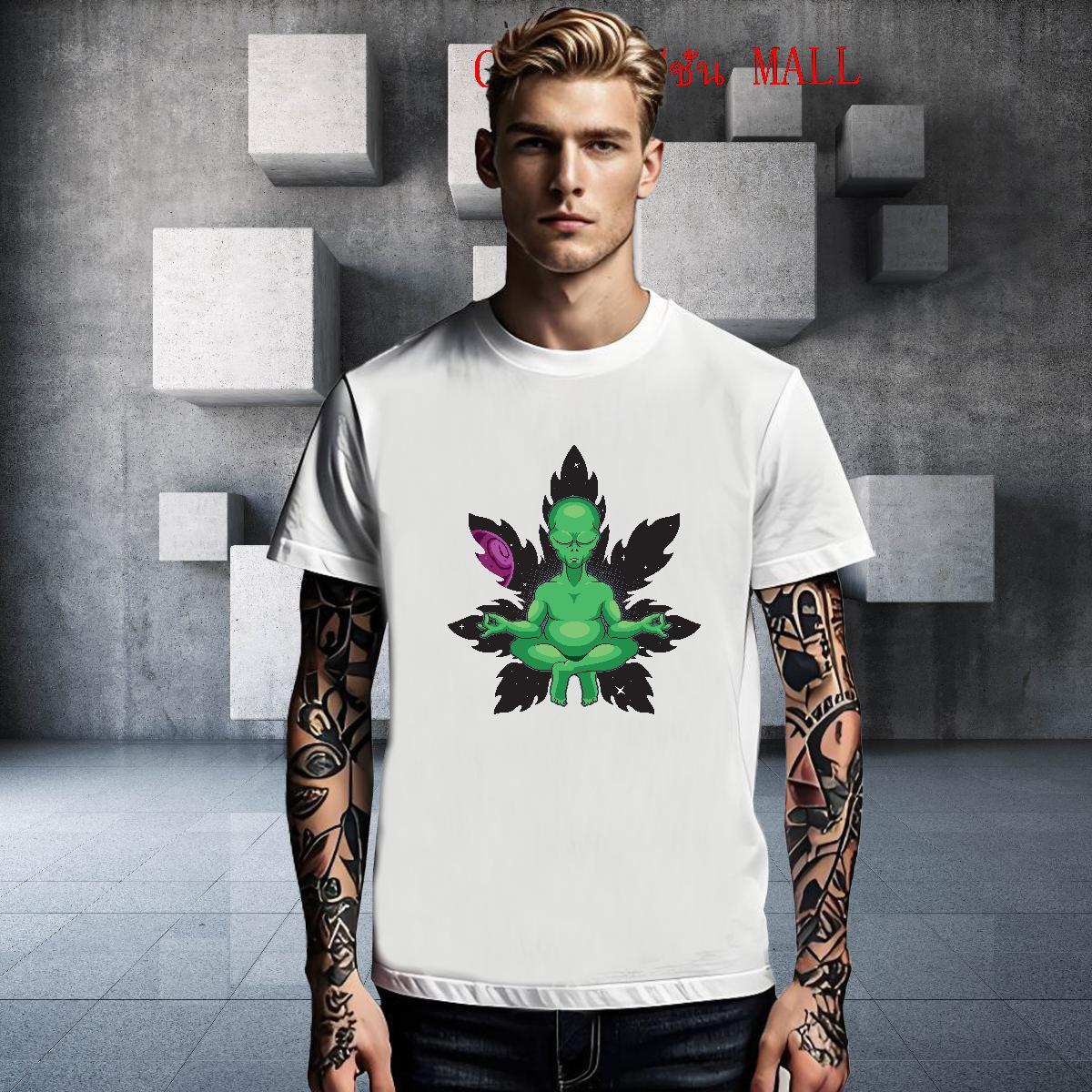 Loose Tshirts Spring Summer 230g Pure Cotton Custom Print Oversized Breathable Crew Neck ET T shirt Brand Tee Shirt