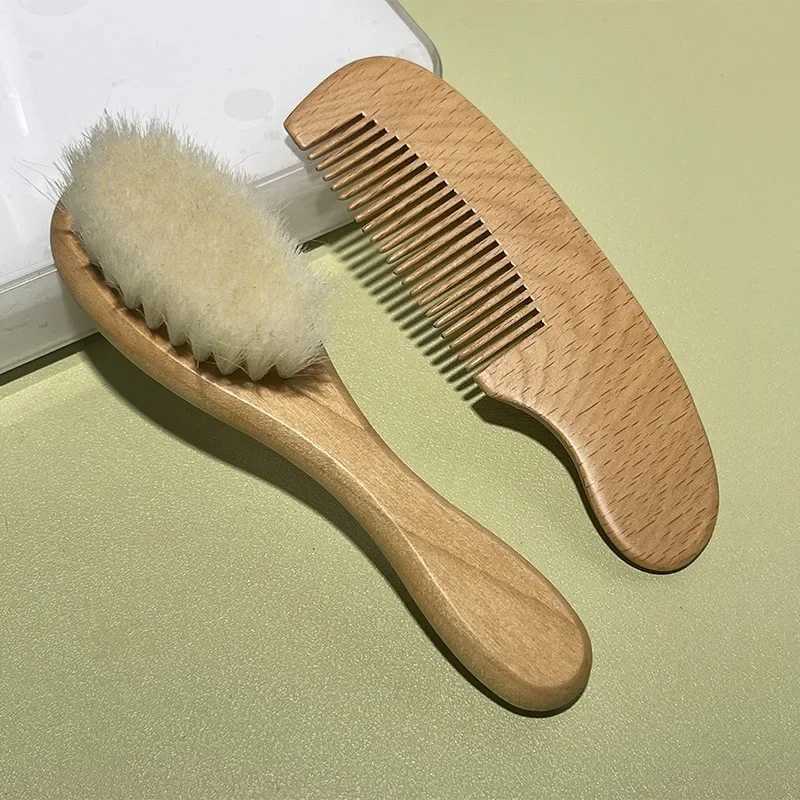 2 wooden baby hair brushes combs soft baby bath brushes hair cleaning body friendly baby protection shower baby care tools W240813