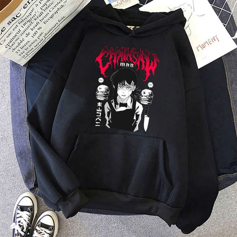 Man Chainsaw Anime Women Hoodies Plus Size Sweatshirt Haruku Female Long Sleeve Pullover Casual Streetwear Clothes Tops