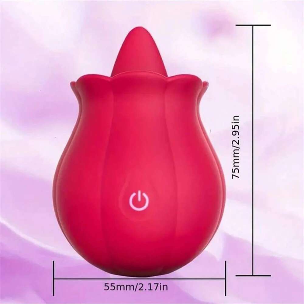 Rose-Toy Swing Tongue Licking Vibrator Female Powerful Oral Nipple Clitoris Stimulator Massager Adult Toys Sex Toys for Women 18
