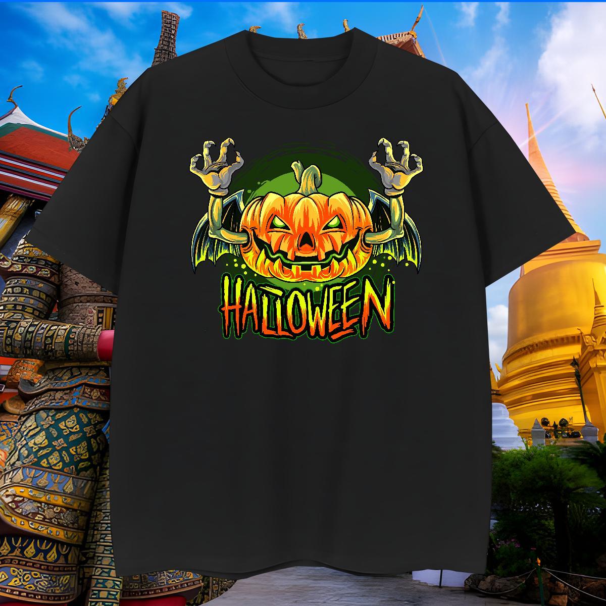 Designer T-Shirts Halloween Short Sleeve O-Neck Casual Daily Wear Plus Size Custom 230g Pure Cotton Tshirts DIY Clothes