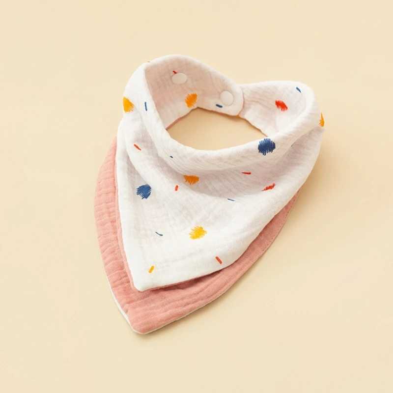 Bibs Burp Cloths 77HD Colorful Baby Bandana Drool Bibs 4-layer Baby Bibs Baby Drooling Bibs Unisex Baby Feeding Bibs for Teething Baby BandanaL4812