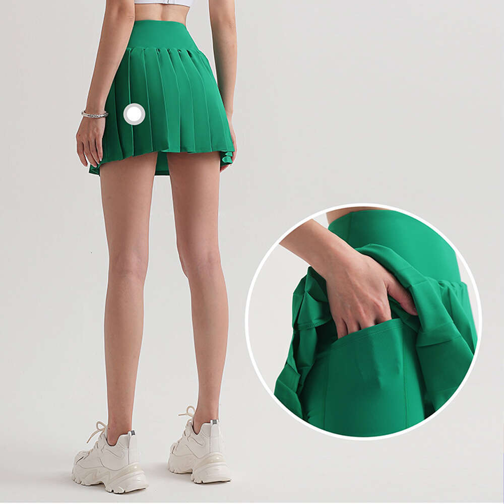 Women Tennis Pleated Summer Yoga Sports Mini Pant Girl High Waist Golf Badminton Skort Shorts Under The Skirt Pocket