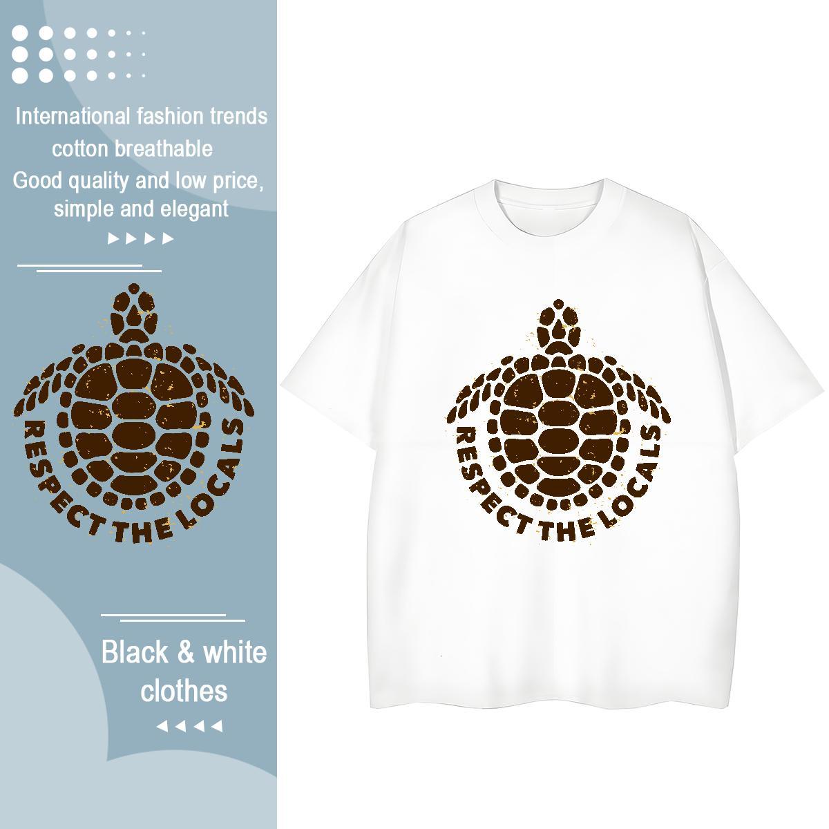 Cool Design Man T Shirts tortoise Breathable Short Sleeve Outdoor Anime Print 100% Cotton 230g Men Tshirts Casual New Clothes