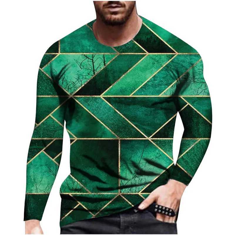 Fashion Simplicity Mens Long Sleeved T Shirt Spring And Autumn Men Round Neck 3d Printed Trendy Good Match Tshirt Women ClothesM240814