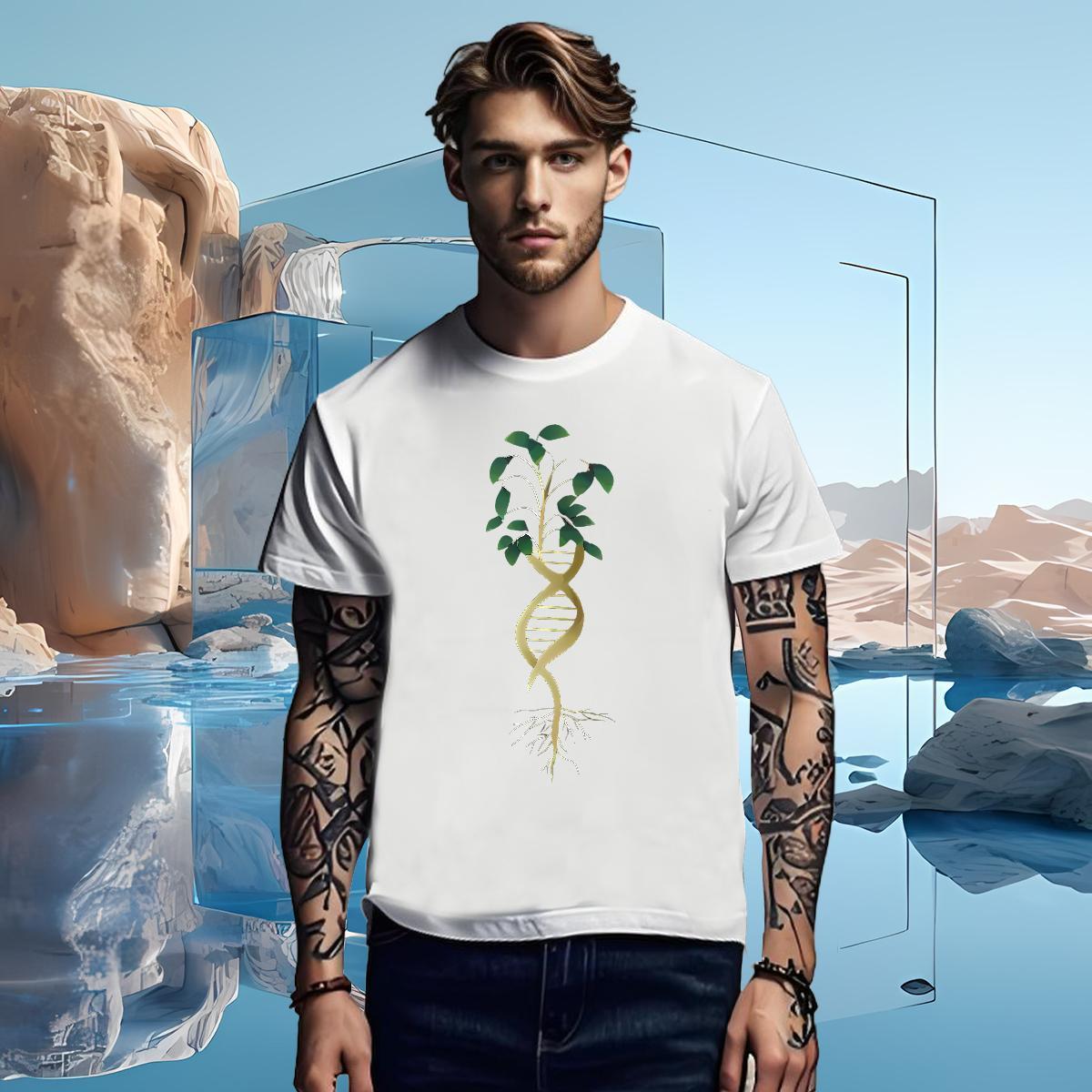 T-Shirts 230g Cotton tree Daily Outfit O Neck Short Sleeves Custom Cartoon Couples T Shirts Fashion New Cool Design Tshirts