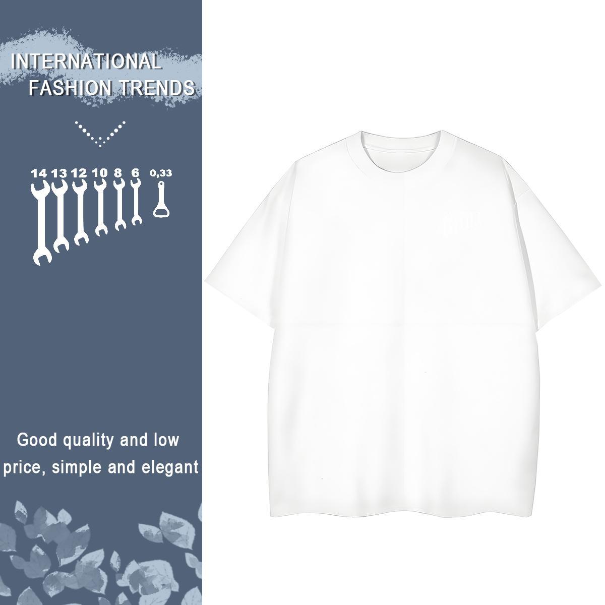 Popular logo Men T Shirts Beach Tshirts 230g Pure Cotton DIY Customized Round Neck Short Sleeve Custom Anime Clothes