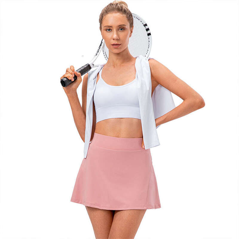 Women Plated Running Yoga Sports Quick Dry Breathable Fiess Workout Tennis Skirt
