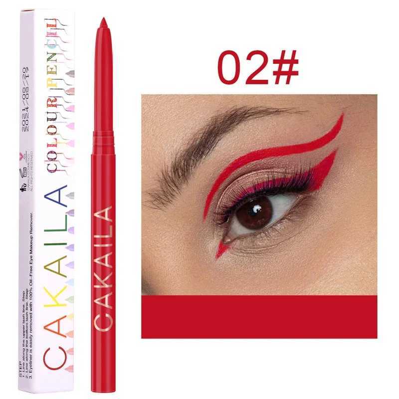 Rotating Color Matte Eyeliner Gel Pencil Lasting Waterproof Easy To Wear White Yellow Blue Eye Liner Pen Beauty Makeup Cosmetics Y240813