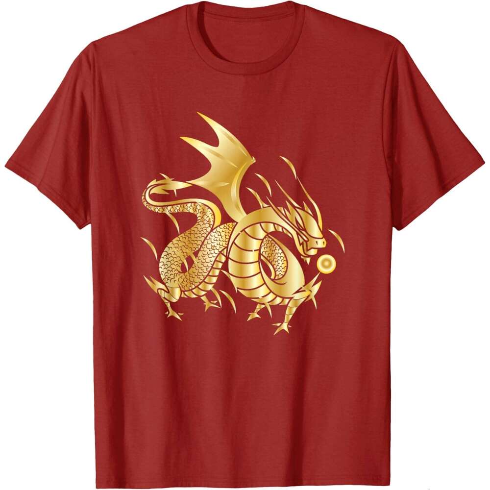 T shirt for Mens Fearless Chinese Dragon Fire Funny Gift T-Shirt Shirts Tshirt Graphic Tee Casual Tops Clothes Short sleeve