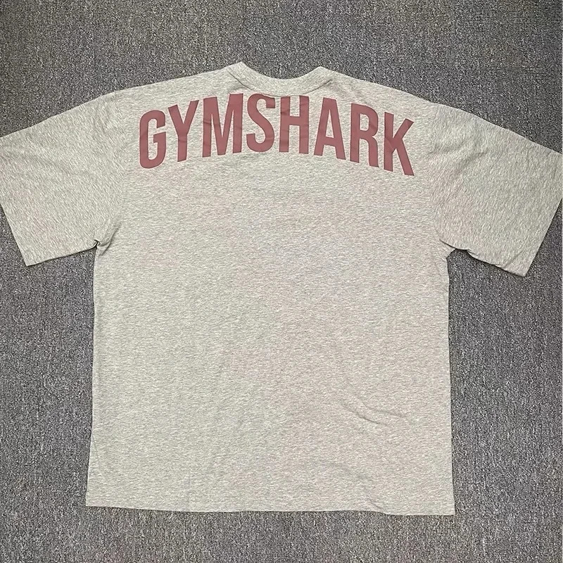 European and American Muscle Shark Street Fitness Sports Short-sleeved Mens T-shirt Chris Training Strength Loose Top 240814