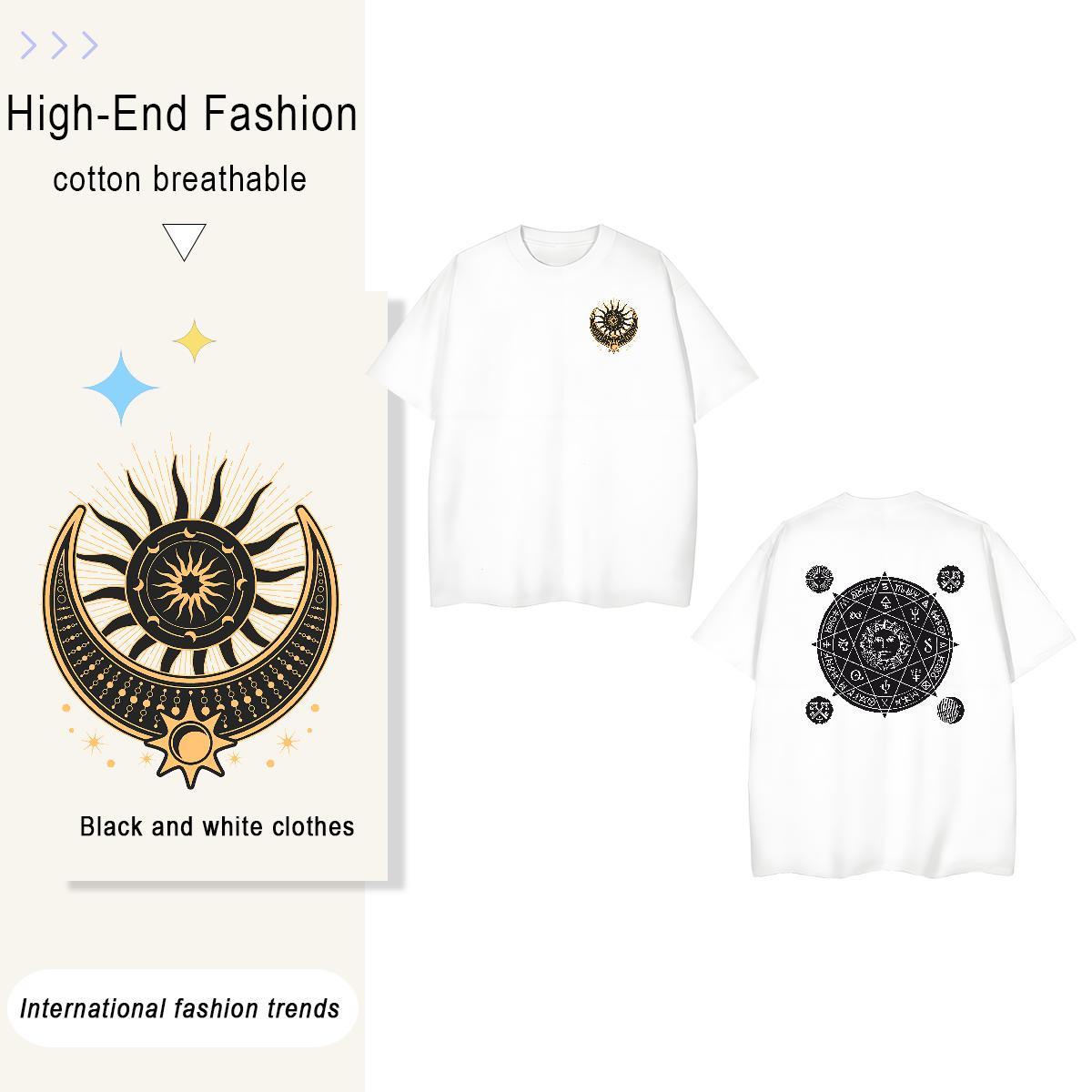 T Shirts Men 230g Pure Cotton universe Summer Casual Breathable Short Sleeve Oversized 4XL Men Tees New TOP Quality Tee Shirt