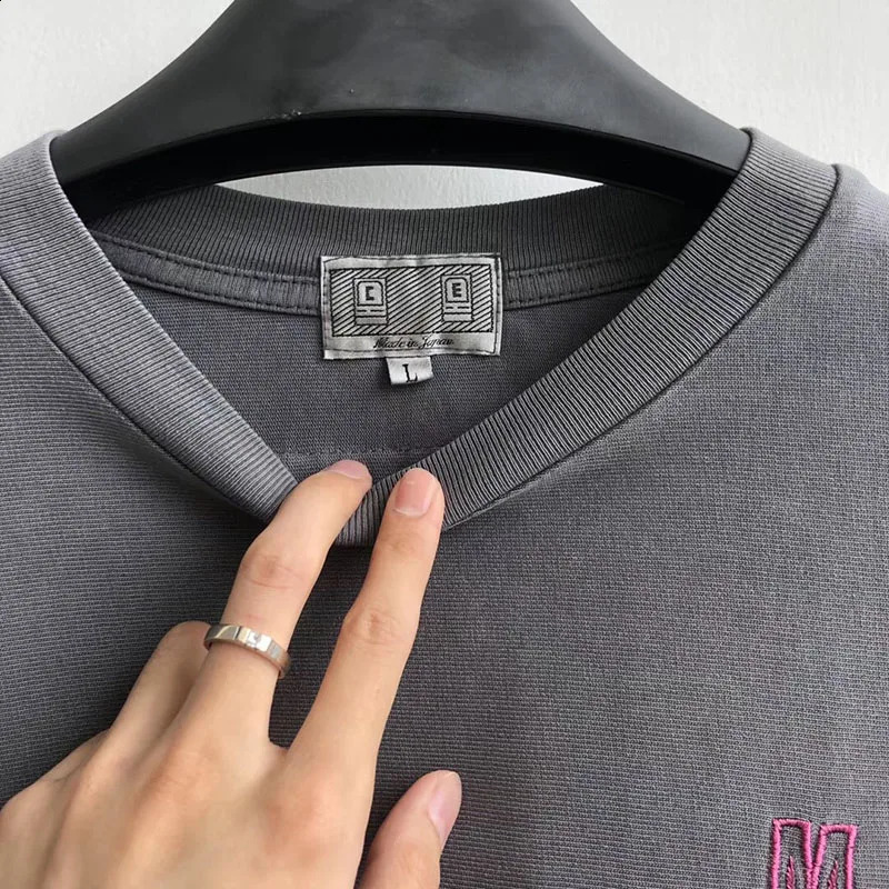C.E CAV EMPT Long sleeve T-Shirts Spring Autumn Cotton Casual Streetwear Washed Do Old Cross Embroidery CAVEMPT T Shirt 240807