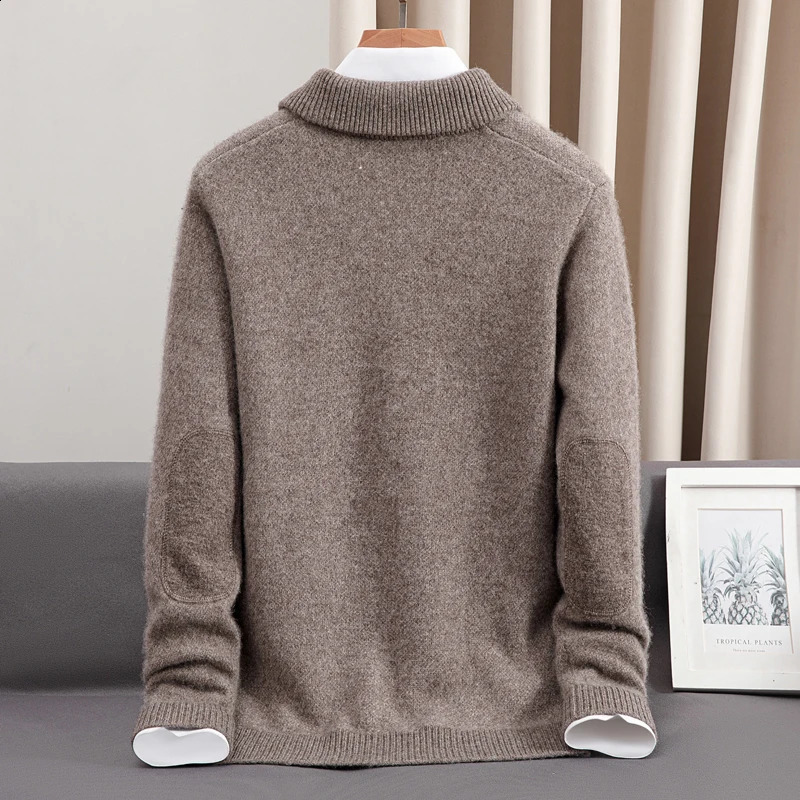 Arrival Fashion Autumn and Winter Cashmere Sweater Mens Thickened Knitted Zipper Cardigan Coat Size SMLXL2XL3XL4XL5XL6XL 240821