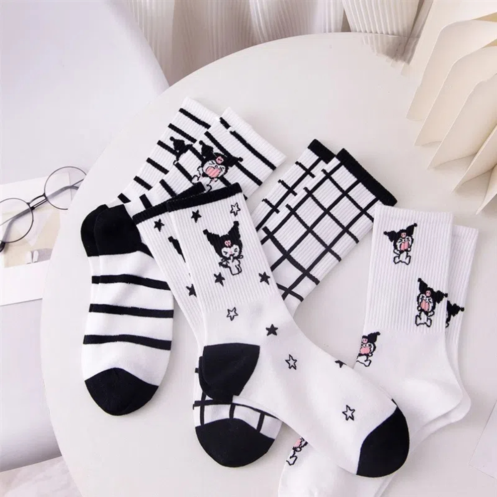 Wholesale Socks Autumn Socks Children's Long Tube Ins Trendy Versatile High Beauty Forest Series Middle Tube Student White Cute