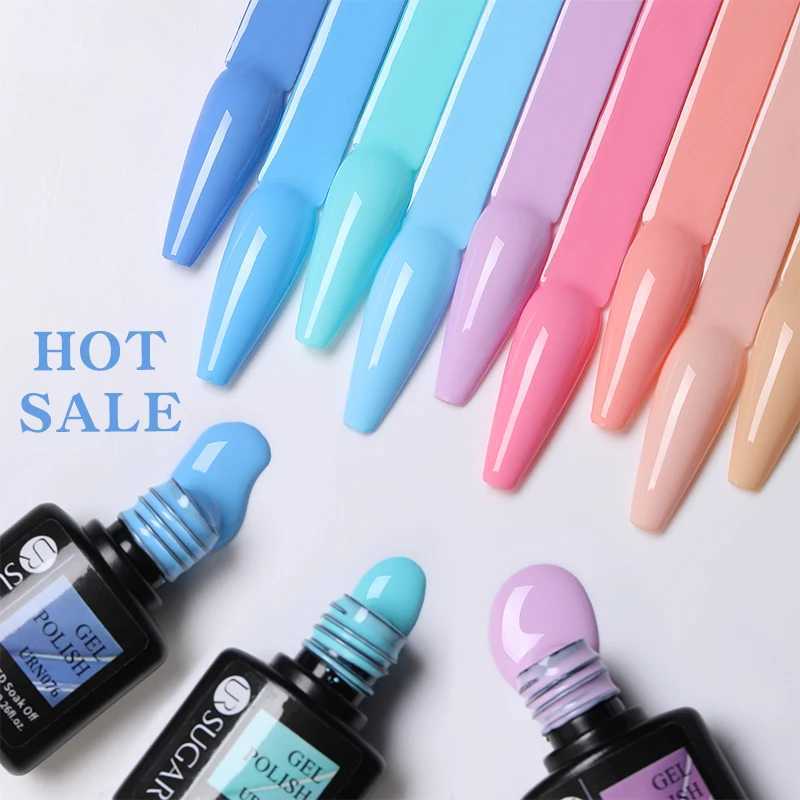 UR Sugar 7.5ML Gel Polish Manicure For Nails Christmas Semi Permanent Vernis Top Coat Soak Off UV LED Gel Color Glitter VarnishM240814