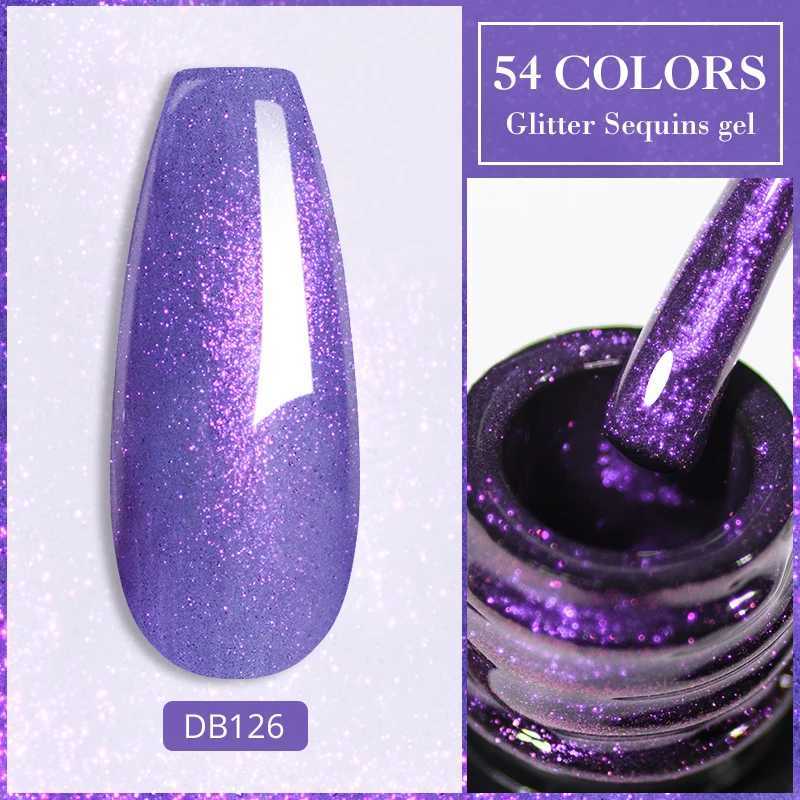 Mtssii 6ml Aurora Gel Nail Polish Iridescent Pearl Effect Glitter Nails Manicure Soak Off UV Gel Top Coat Base Gel Nail ArtM240814