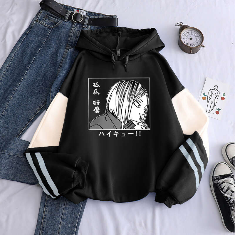 Haikyuu Anime Haruku Nekoma Kenma Kozume Manga Sweatshirt Long Sleeve Men Streetwear Volleyball Junior Winter Hoodies