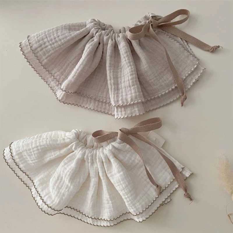 Bibs Burp Cloths 2Pcs Korea Style Print Baby Bibs Baby Girls Burb Cloth Soft Cotton Baby Bibs Towels Infant Baby Feeding 4-Layer for 0-12ML4812