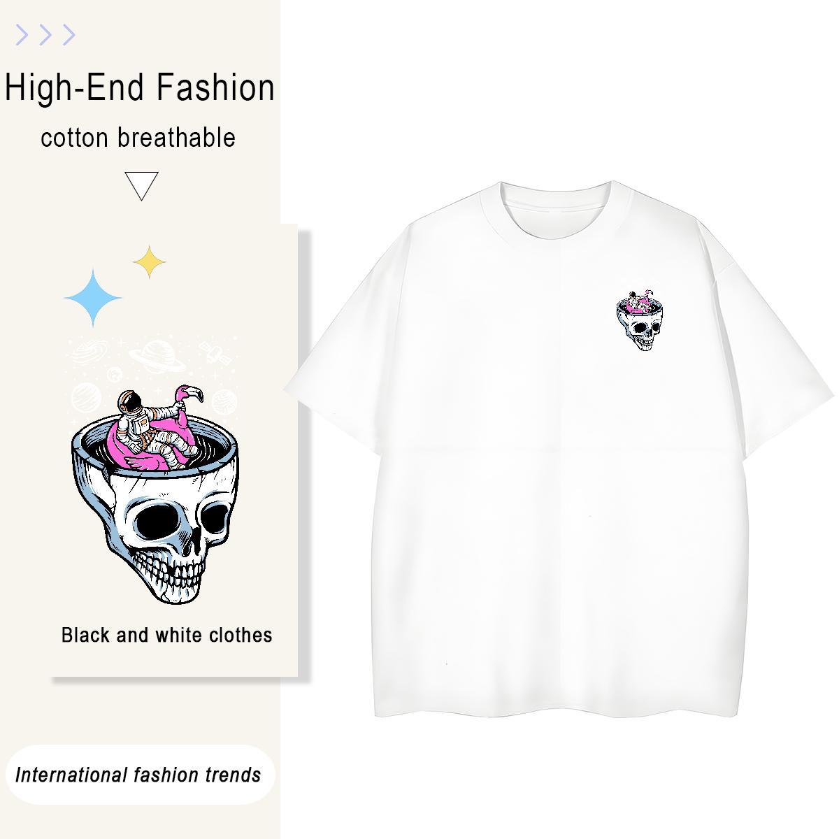 Mens T Shirts 230g Pure Cotton universe Hip Hop Street O-Neck Short Sleeve Asian Size Men Tees Customized Brand Top Tees