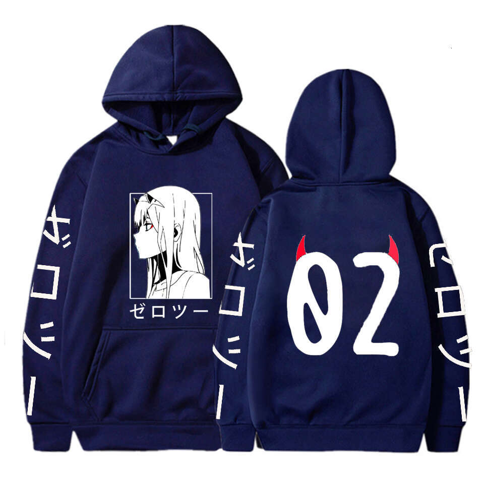 In Darling The Franxx Anime Hooded Zero Two Graphic Print Hoodie Women Pullovers Plus Size Sweatshirt Female Streetwear Clothing