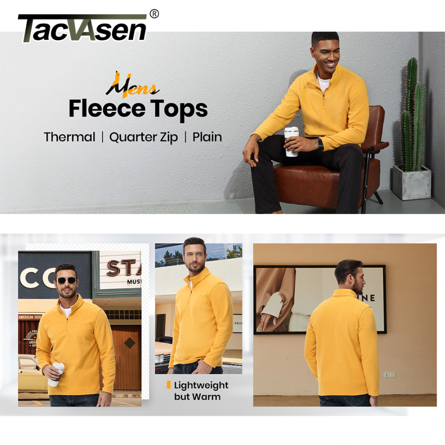 tacvasen Quarter-Zip Pullover Tops Mens Turtleneck Fleece Sweatshirts Casual Warm Sweater Athletic Running Sports Hoodie Shirts g6Qr#