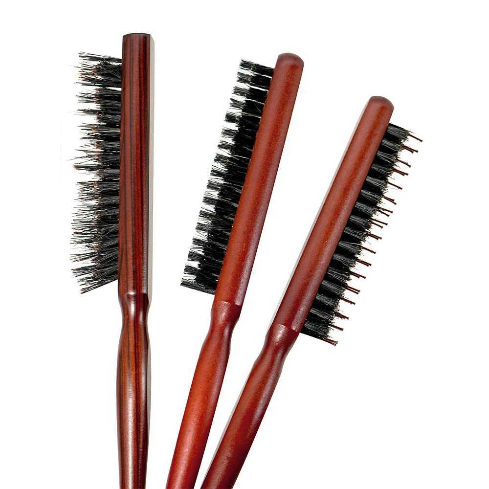 Pig Mane Three row comb wooden coil comb evening dress comb styling comb puff pill head beat hair comb W240813