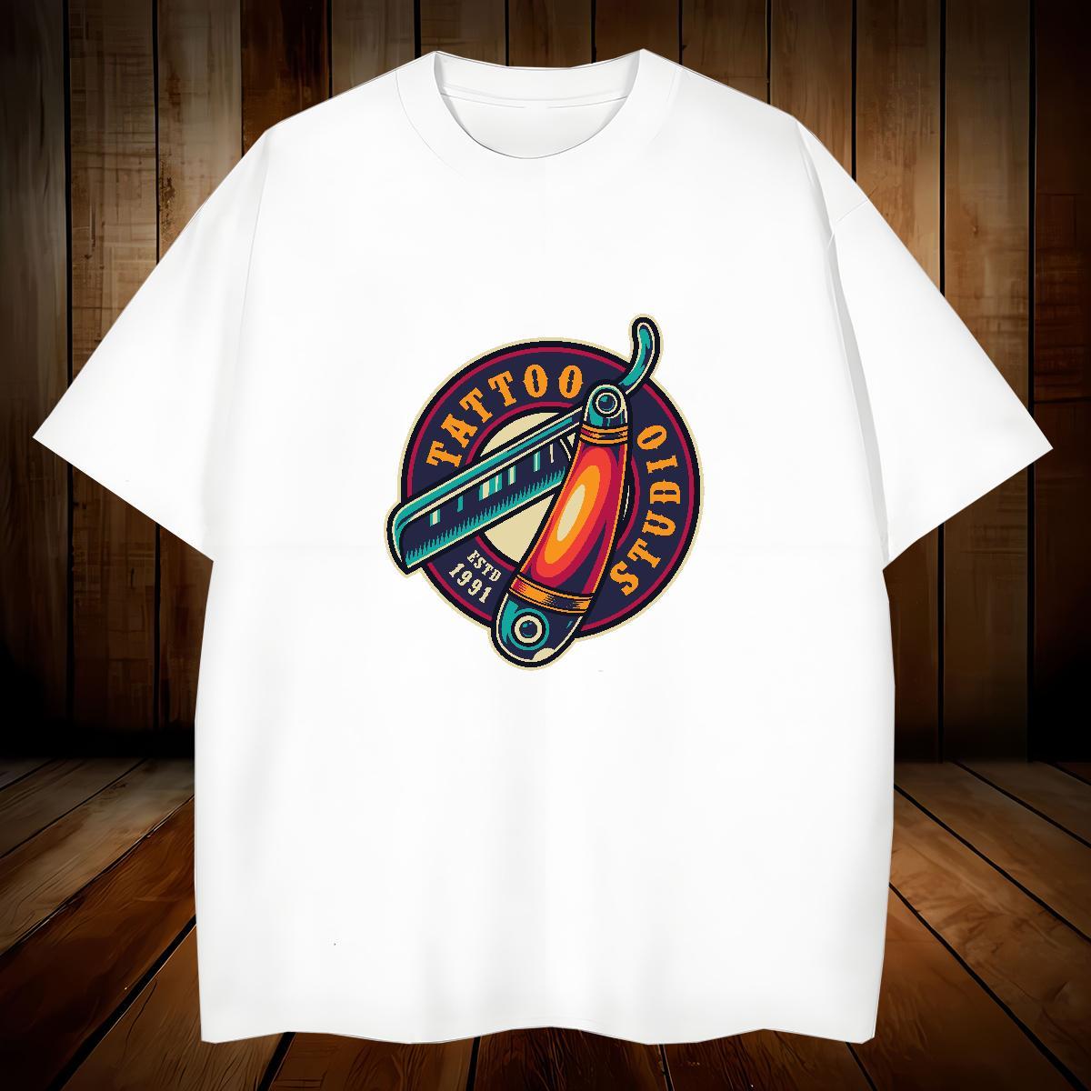 Soft tool Man T Shirts Casual Daily Wear Couples T Shirts 230g 100% Cotton Stylist O-Neck Short Sleeve DIY Printed Tops Tees