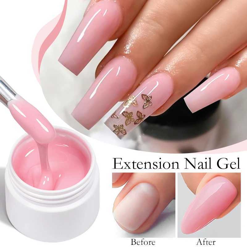 15ml Quick Extension Gel Nail Polish Nude Pink Nail Extension Gel Semi Permanent UV Construction Gel For Nail Extensions DIYM240814