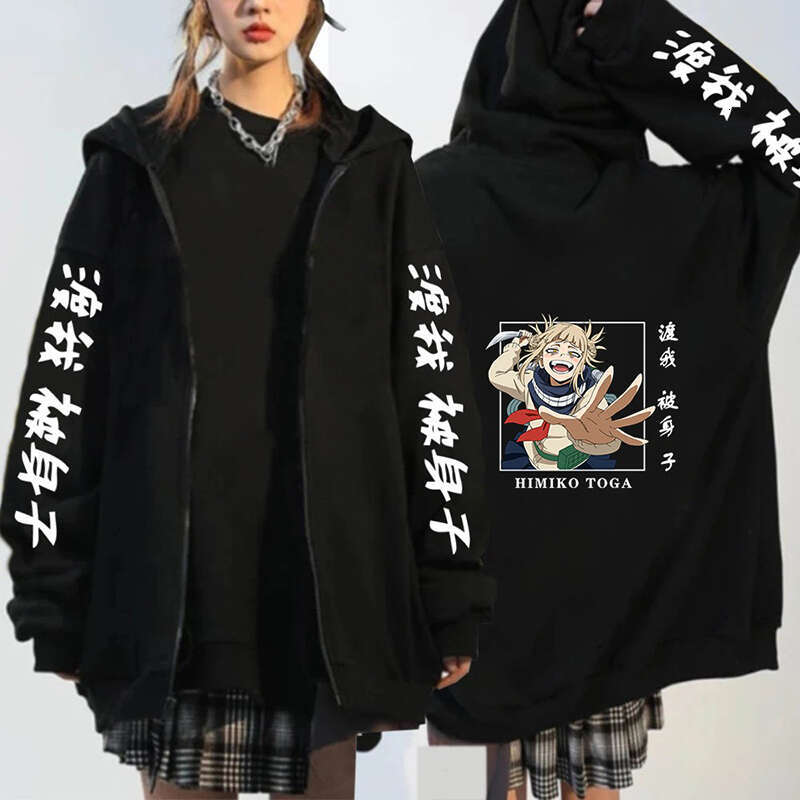 Hero My Academia Japan Anime Men Women Zip Hoodies Bakugo Himiko Shoto Plus Size Sweatshirt Haruku Unisex Streetwear Pullover