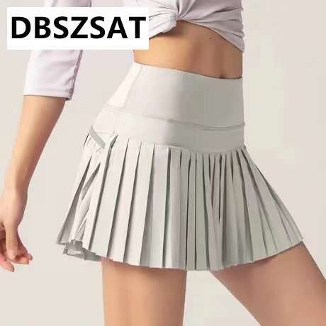 2022 Tennis Skirts Women Golf Pleated Pantskirt Sports Fiess Pocket High Waist Yoga Running Shorts Skirt Gym Clothing