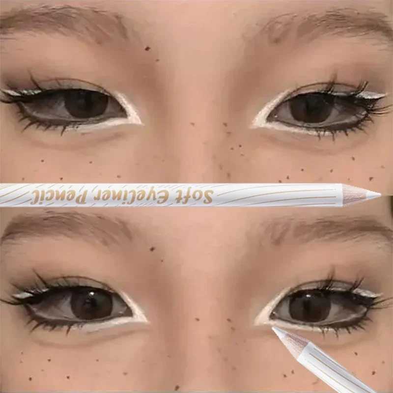 Matte White Eyeliner Pen Lying Silkworm Pencil Brighten Corners Of The Eyes Ultra-thin Waterproof Pigment Smooth Eyeshadow Stick Y240813