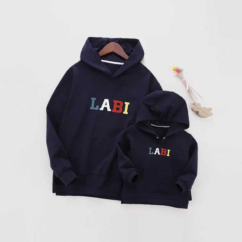 Family Hoodies Casual Family Pullover Outfits Autumn Clothes Father Mother Children Matching Clothing Long Sleeve Hooded TopsY240814