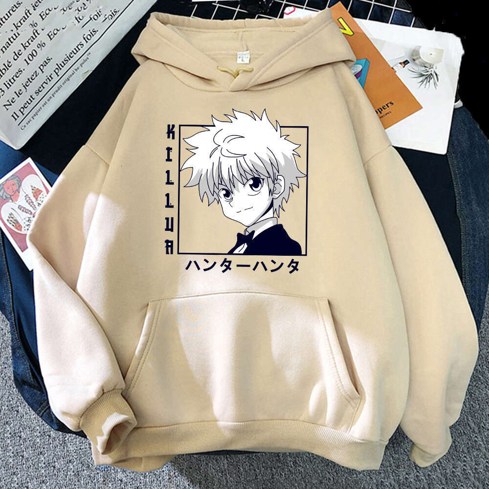X Killua Hunter Hot Anime Plus Size Hoodie Men Women Sweatshirts Ulzzang Haruku Unisex Long Sleeve Casual Streetwear