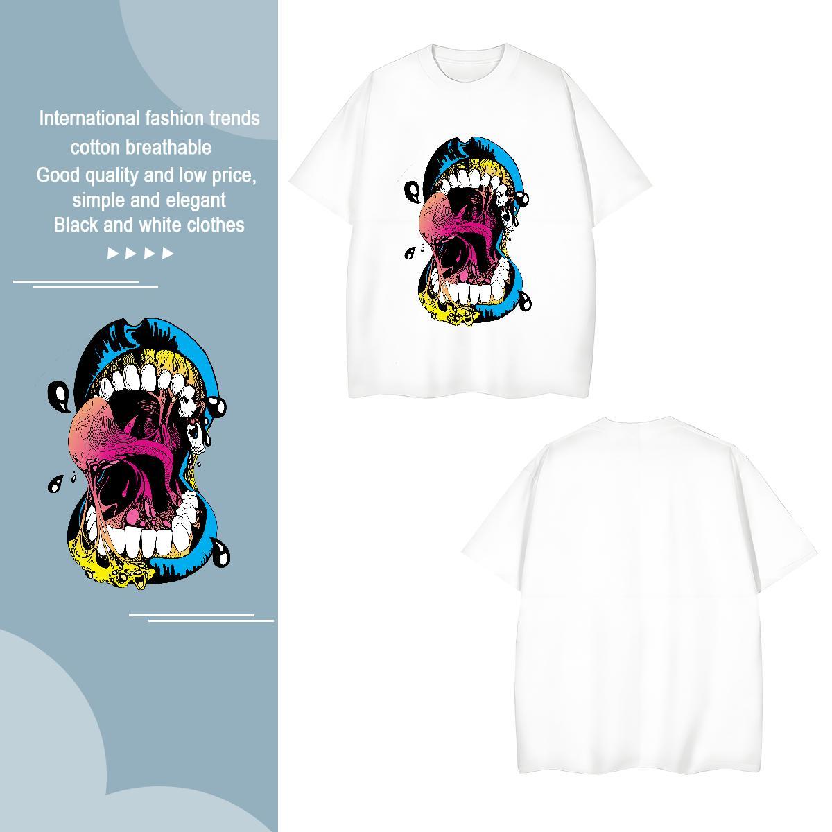 T Shirt For Man 100% Cotton 230g icon Hip Hop Street Breathable Crew Neck Custom Big Size Couples T Shirts 2024 Summer Designer Tshirts