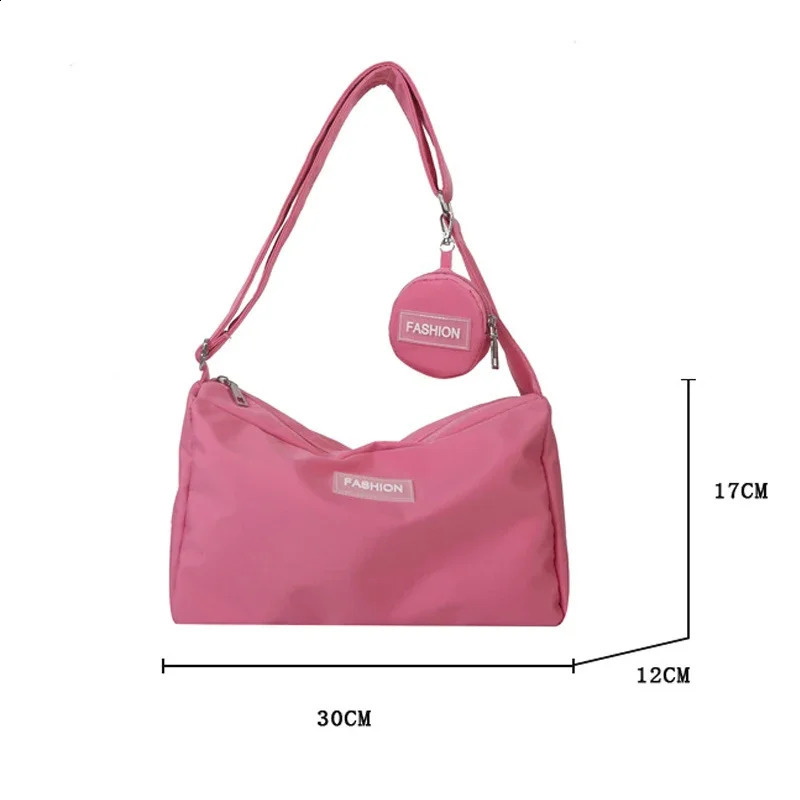 INS Simple Campus Canvas Bag 2023 Spring High Capacity Womens Fashion Girl Single Shoulder Crossbody Bags for Women 240813