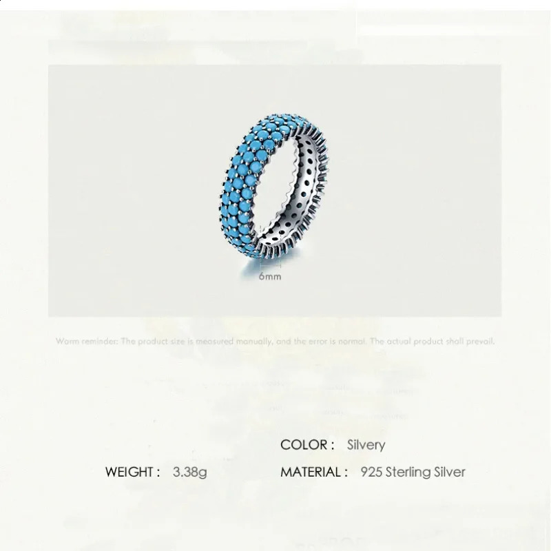 Turquoise Sterg Sier Rings for Women: Bohemian Style Jewelry 4