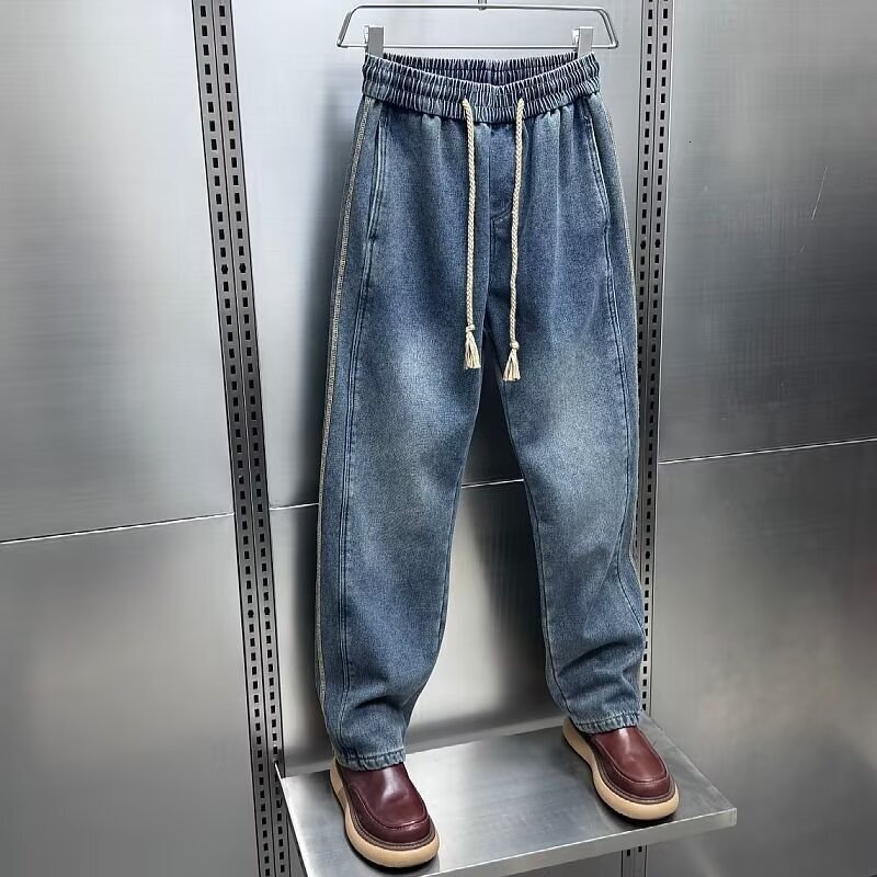 American summer jeans men's versatile design trendy fashion slim casual pants589