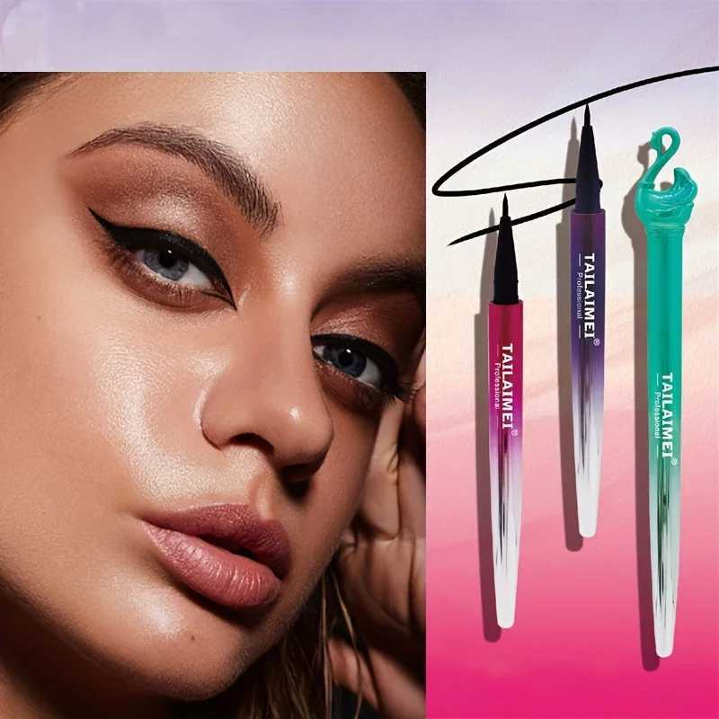 3pcs Swan Eyeliner Black waterproof and easy to color fast-drying black eyeliner Y240813