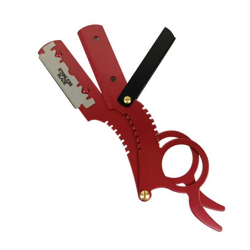 Straight Edge Barber Razor Haircut Beard Eyebrow Shaving Tool Manual Depilation Razor Hairdresser Trimming Blades ReplaceableM240814