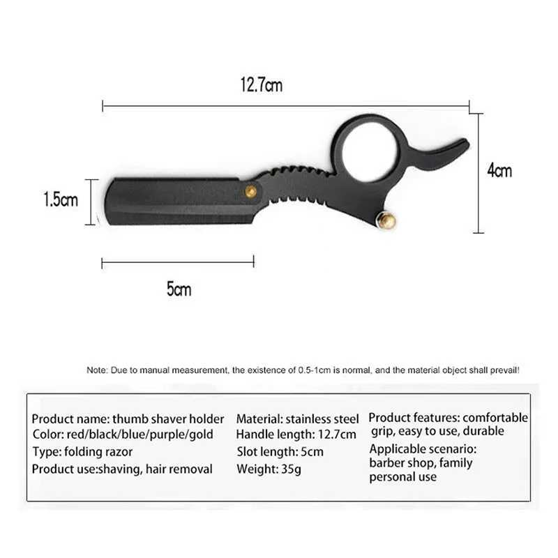 Straight Edge Barber Razor Haircut Beard Eyebrow Shaving Tool Manual Depilation Razor Hairdresser Trimming Blades ReplaceableM240814