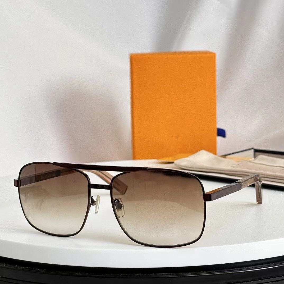 2025 Fashion Classic Attitude For Men Square Frame Designer Sunglasses Unisex UV400 Protection Gold Plated Glasses Frames Eyewear Lunettes