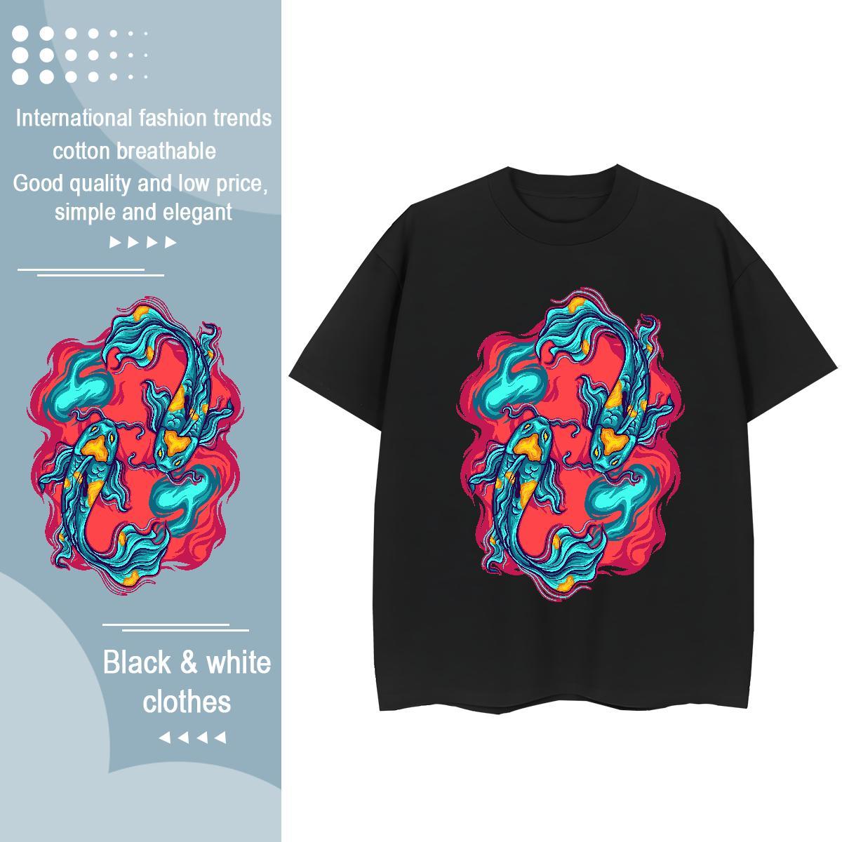 Cool Design T-Shirts O Neck Short Sleeves Street wear Hip Hop DIY Printed 230g Cotton Men Tees Factory Direct Tshirts