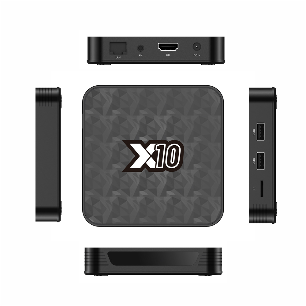New X10 Android 10 OS 4K ATV TV box Allwinner H313 2GB RAM 8GB ROM DUAL WIFI Smart TV Box with Voice Remote Control Set-Top Box Media Player